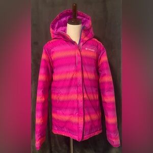Columbia Girl’s Size L (14/16) Pink and Orange Winter Coat